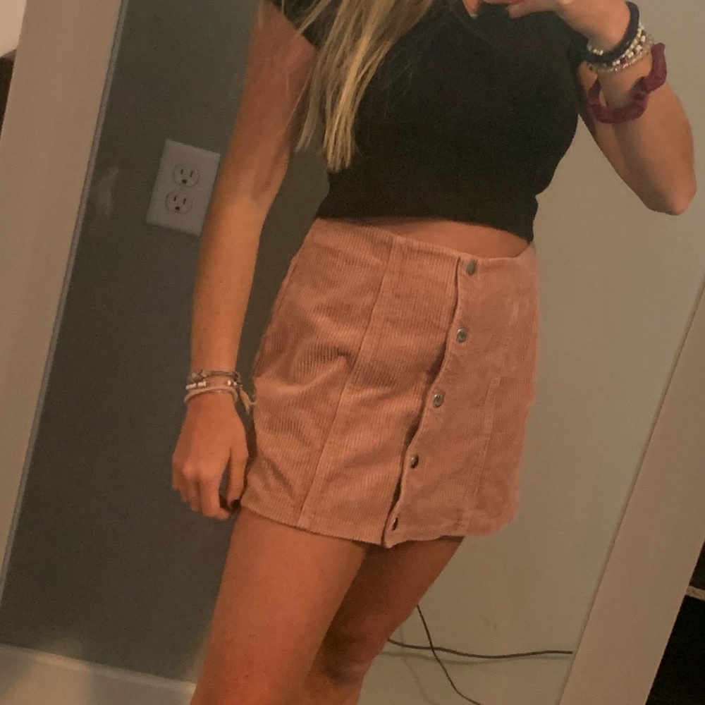 Forever 21 Blush Button Up Skirt